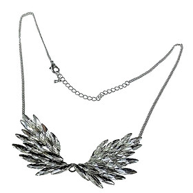 Punk Clear  Wing Pendant Statement Necklace Women Jewelry