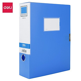 File hộp Deli - 5cm/7cm/10cm - chất liệu PP tốt - Xanh dương - 1 chiếc - W31115 / W31116 / W38117
