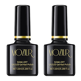 10ml Top Coat & Base Coat Nail Gel Set Natural & Long Lasting Soak Off UV LED Nail Polish