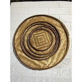 Mua Mẹt tre  mẹt mây tre đan đựng thức ăn com bo 5 tấm 20 25 30 35 50cm  trang trí Tết