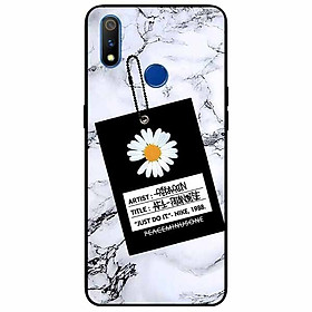 Ốp lưng in cho Realme 3 Pro Mẫu Cúc Nền Đá