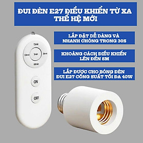 Mua Đui Đèn Thông Minh E27 - Điều Khiển Từ Xa  Hẹn Giờ Tắt Đèn  Kèm Remote điều khiển từ xa