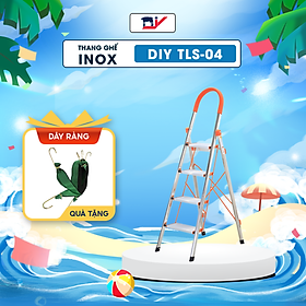 Hình ảnh Thang Ghế Inox DIY 4 bậc TLS-04 chiều cao sử dụng tối đa 92cm, tải trọng 150kg