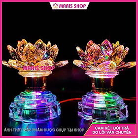 Mua Đèn Hoa Sen PHA LÊ Nguyên Khối LED Đổi Màu Để Bàn Thờ Phật  Bàn Thờ Gia Tiên  Đèn Thờ Đẹp  MRHT14 