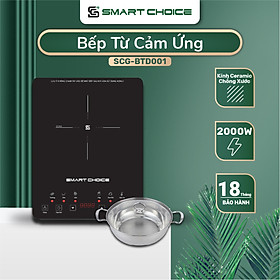 Mua Bếp Từ Mặt Kính Cường Lực SMARTCHOICE  Bếp Điện Từ Kính Ceramic Chịu Lực Với 9 Chế Độ Cài Sẵn  Bếp Từ Đơn Công Suất 2000W  Hẹn Giờ 180 Phút - Bảo Hành Chính Hãng 18 tháng