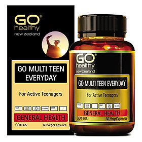 Viên uống dành cho tuổi teen nhập khẩu chính hãng New Zealand GO MULTI TEEN EVERYDAY (60 viên)  bổ sung 32 vitamin, khoáng chất và một số dưỡng chất hỗ trợ duy trì và tăng cường sức khỏe cho trẻ ở tuổi tăng trưởng, tuổi dậy thì