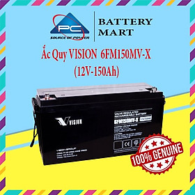 Ắc quy bộ lưu điện, ắc quy Vision 6FM150MV-X/6FM150D-X (12V-150AH), ắc quy viễn thông