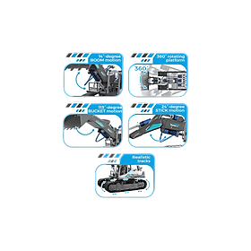 BYJARDA - GC0106 - Xe Ủi Thủy Lực (127 Chi Tiết)