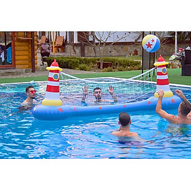 Bộ Phao Bóng Chuyền Hồ Bơi Cho Gia Đình Volleyball Water Game (Big Size) 300x70x95cm