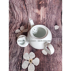 Mua Ấm trà siêu trắng có màng lọc chống tắc dung tích 500 ml gốm sứ Bát Tràng