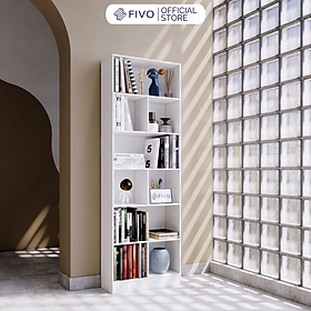 Mua Kệ Sách Gỗ Đứng Chất Liệu MDF FIVO FB70 (60 x 24 x 179cm) Lắp Ráp Dễ Dàng (Có Tấm Lưng Phía Sau) - Hàng Chính Hãng