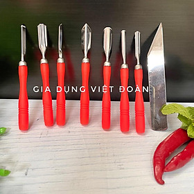 Mua (COMBO 8 MÓN ) Bộ Tỉa Rau Củ Nghệ Thuật   Dao Tỉa Củ Quả -  Sản phẩm đẹp sắc sảo