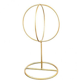 2X Ball Hat Stand Hat Rack Wig Holder Storage Display Stand Metal Gold