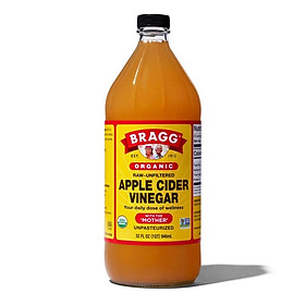 Giấm táo hữu cơ chứa giấm cái hiệu Bragg Organic Apple Cider Vinegar