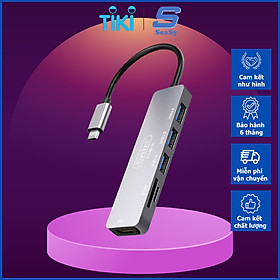 Mua Thiết bị Earldom W18 hỗ trợ chuyển đổi từ cổng USB TypeC 6 in 1(USB TypeC 6 to HDMI + 3 USB 3.0 + SD Card Reader + TF Card Earldom W18) - hàng chính hãng