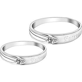 Nhẫn đôi Bạc Hiểu Minh NC298 - Forever