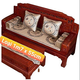 Mua Nệm ghế Thảm ghế gỗ loại 1m7x 55cm mẫu màu nâu