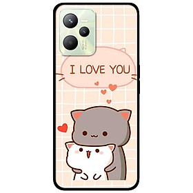 Ốp lưng dành cho Realme C35 - Realme Narzo 50A Prime mẫu Hai Chú Mèo Ôm I Love U