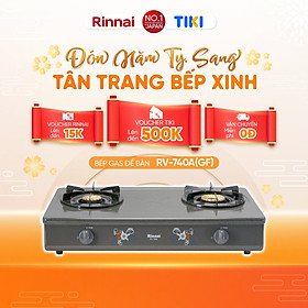 Mua Bếp gas dương Rinnai RV-740A(GF) mặt bếp men và kiềng bếp men - Hàng chính hãng