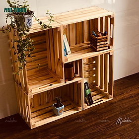 Mua Thùng Gỗ Pallet  Thùng Gỗ Đa Năng Lắp Ráp  Hộp Khay Gỗ Pallet Decor Làm Đôn Chậu Gỗ  Bàn Trà  Thùng Đựng Đồ Chơi Size 40x22x16cm