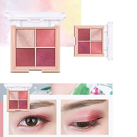 4-color Three-dimensional Eye Shadow Waterproof Smudge-proof Matte Shimmer Eyeshadow Palette