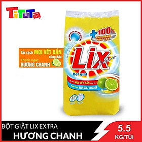 Hình ảnh Review Bột Giặt Lix Extra Hương Chanh 6Kg EC006 - Tẩy Sạch Vết Bẩn Cực Mạnh