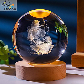 Quà Tặng Sinh Nhật Quả Cầu Ca Sỹ Pha Lê Virgo Crystal Ball 3 chiều laze Cung Xử Nữ