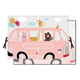 Rèm Che Nắng NAM CHÂM 2 Lớp Hoạt Hình Dễ Thương Xe Ô Tô | Màn Dày Dặn, Có Lưới Bảo Vệ Chống Muỗi, Hít Nam Châm