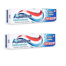 Combo 2 Kem Đánh Răng Aquafresh Fresh & Minty (100ml)