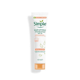 Kem dưỡng ẩm Simple Protect N Glow Triple Protect Moisturiser SPF 30 - 40ml