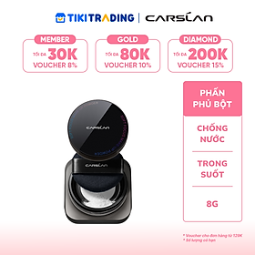 Phấn phủ CARSLAN dạng bột từ tính kiềm dầu màu đen chống nước chống mồ hôi che phủ bóng dầu cho mặt 8g
