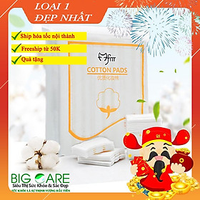 Bông Tẩy Trang 3 Lớp Jieya Cotton Pads 100% Bông Tự Nhiên Dai Mịn Không Rút Sợi Không Xù