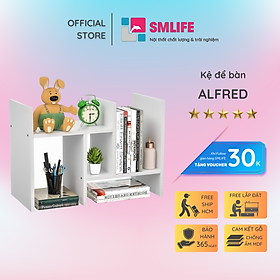 Mua Kệ sách gỗ kệ sách mini trang trí bàn làm việc SMLIFE Alfred