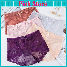 Quần Lót Nữ Ren Cạp Cao Sexy Đính Nơ Mềm Mại Quyến Rũ PINK STORE QL03