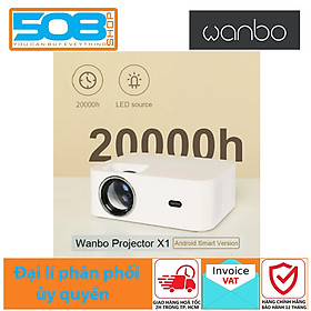 Máy chiếu mini Wanbo X1 Pro-Android 9.0 hỗ trợ điện thoại di động và máy chiếu 4k xem phim đồng thời (kết nối WiFi) - Hàng chính hãng