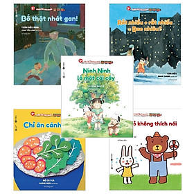Combo Cùng Bé Lớn Khôn 1 (Bộ 5 Cuốn) Bố Thật Nhát Gan/ Gấu Nhỏ Không Thích Nói/ Ninh Ninh Là Một Cái Cây/ Rất Nhiều + Rất Nhiều = Bao Nhiêu/ Chỉ Ăn Cánh Sao