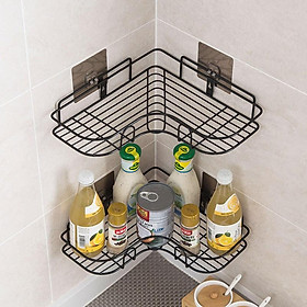 Kệ góc nhà tắm dán tường, Giá để đồ phòng tắm - Thép sơn tĩnh điện chống han rỉ