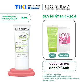 Kem dưỡng giảm mụn cho da mụn viêm nhạy cảm Bioderma Sébium Sensitive - 30 ml