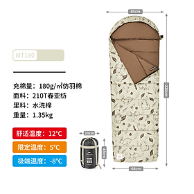 Túi ngủ cotton có mũ họa tiết thỏ con dễ thương NatureHike CNH22SD015