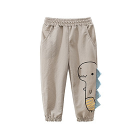 Quần Dài Bé Trai Cotton In Hình Khủng Long Dễ Thương