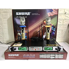 Mua Micro Khôngg Dây Shure UR 29D PLus Chống Hú  Tự Ngắt  Dò Sóng. 4 Ăng Ten