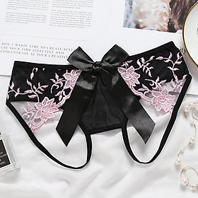  Quần lọt khe nữ thêu hoa mở đáy