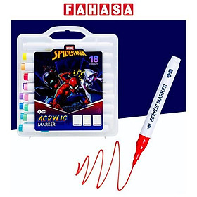 Bộ 18 Bút Màu Acrylic Marker Đầu Brush - Spiderman - iiGEN IG3004