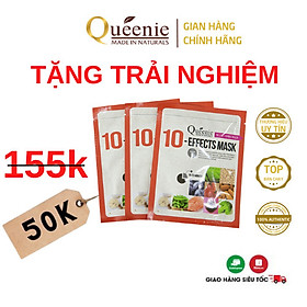 Combo 3 mặt nạ trải nghiệm Queenie dưỡng da ẩm mịn, se nhỏ lỗ chân lông