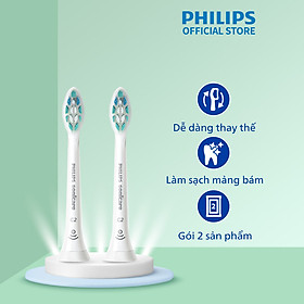 Đầu bàn chải điện c2 philips sonicare hx9022/28 làm sạch mảng bám, sạch sâu - bộ 2 cái - trắng - hàng chính hãng
