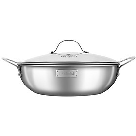 Chảo xào inox cao cấp 3 lớp đáy liền Elmich Trimax EL-3798 size