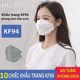 10 Chiếc Khẩu Trang KF94 y tế 3D 4D - Khẩu Trang 4 Lớp Chống Bụi Mịn Kháng Khuẩn Ôm Sát Mặt Lọc Bụi Bẩn