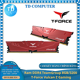 Hình ảnh Ram 8GB Team T-FORCE VULCANZ DDR4 3200Mhz Tản dày - Hàng chính hãng Viễn Sơn phân phối