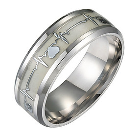 Nhẫn phát sáng hình nhịp tim độc đáo BHN104