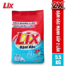 Bột giặt Lix Extra đậm đặc 5.5Kg ED557 - Tẩy sạch vết bẩn cực mạnh